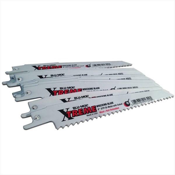 Disston Blu-Mol 6 In. 6 Tpi Wood Cutting Xtreme Bi-Metal Demolition Reciprocating Saw Blade, 10PK 6486-10T